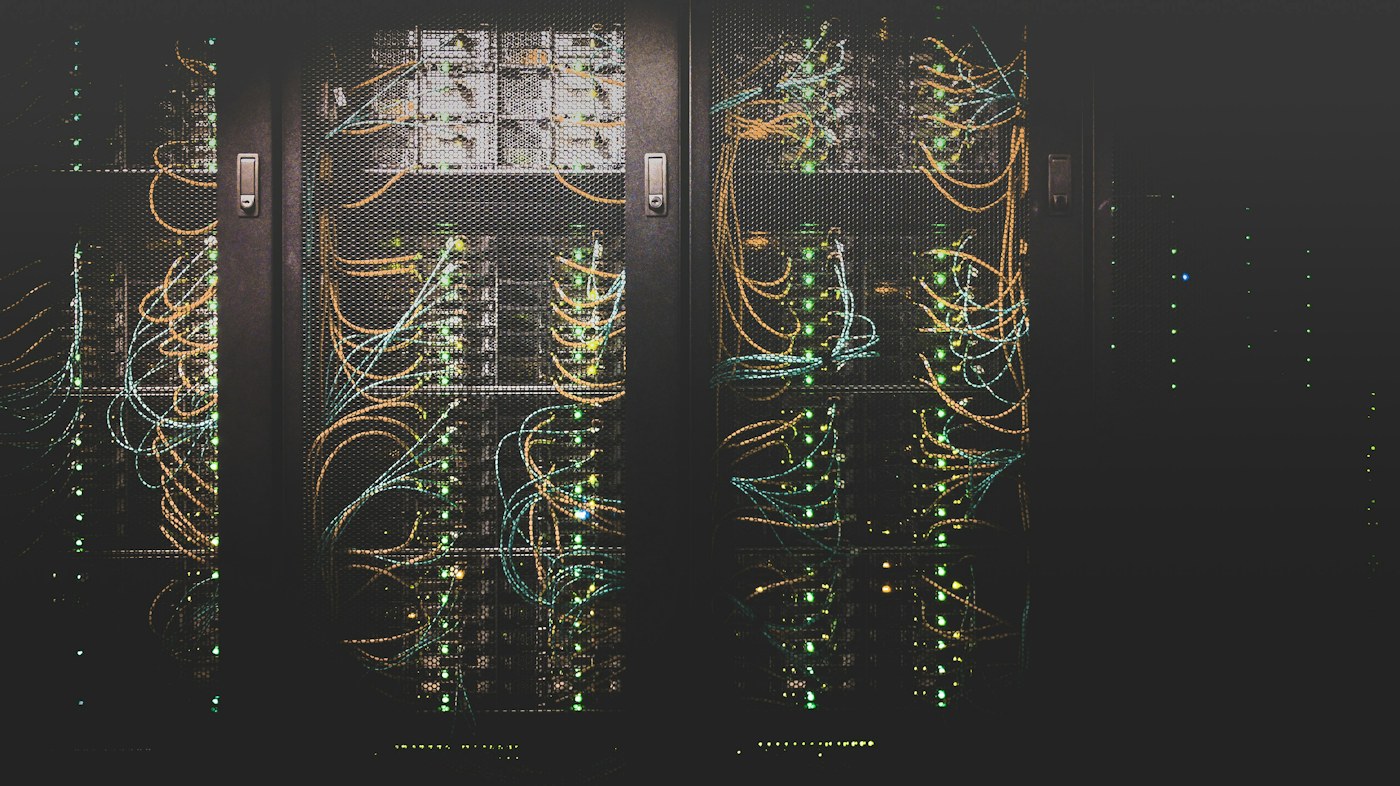 Server racks inside a data center